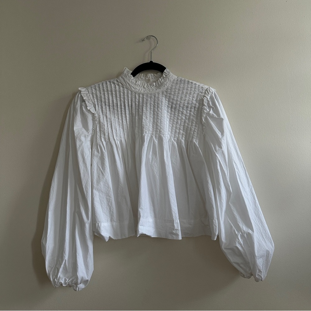 Ganni White Blouse